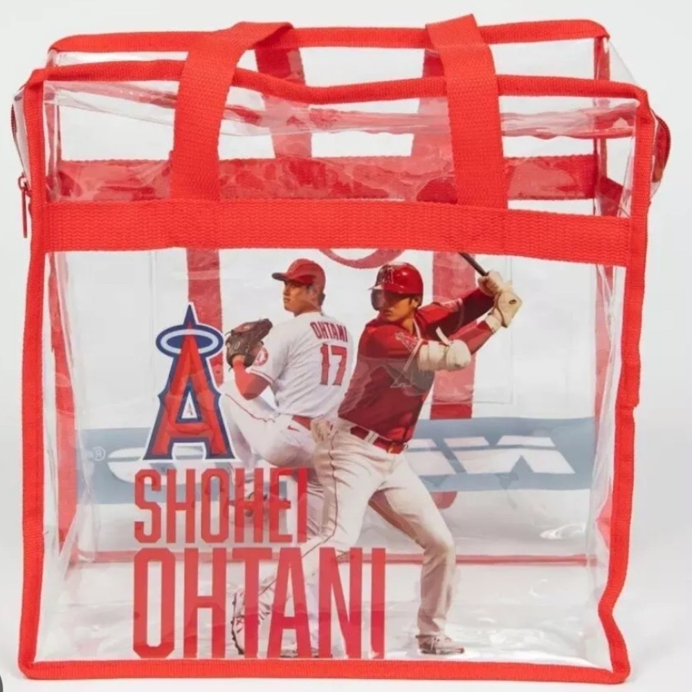 Shohei Ohtani LA Angels Clear Zip Bag with Pocket NEW